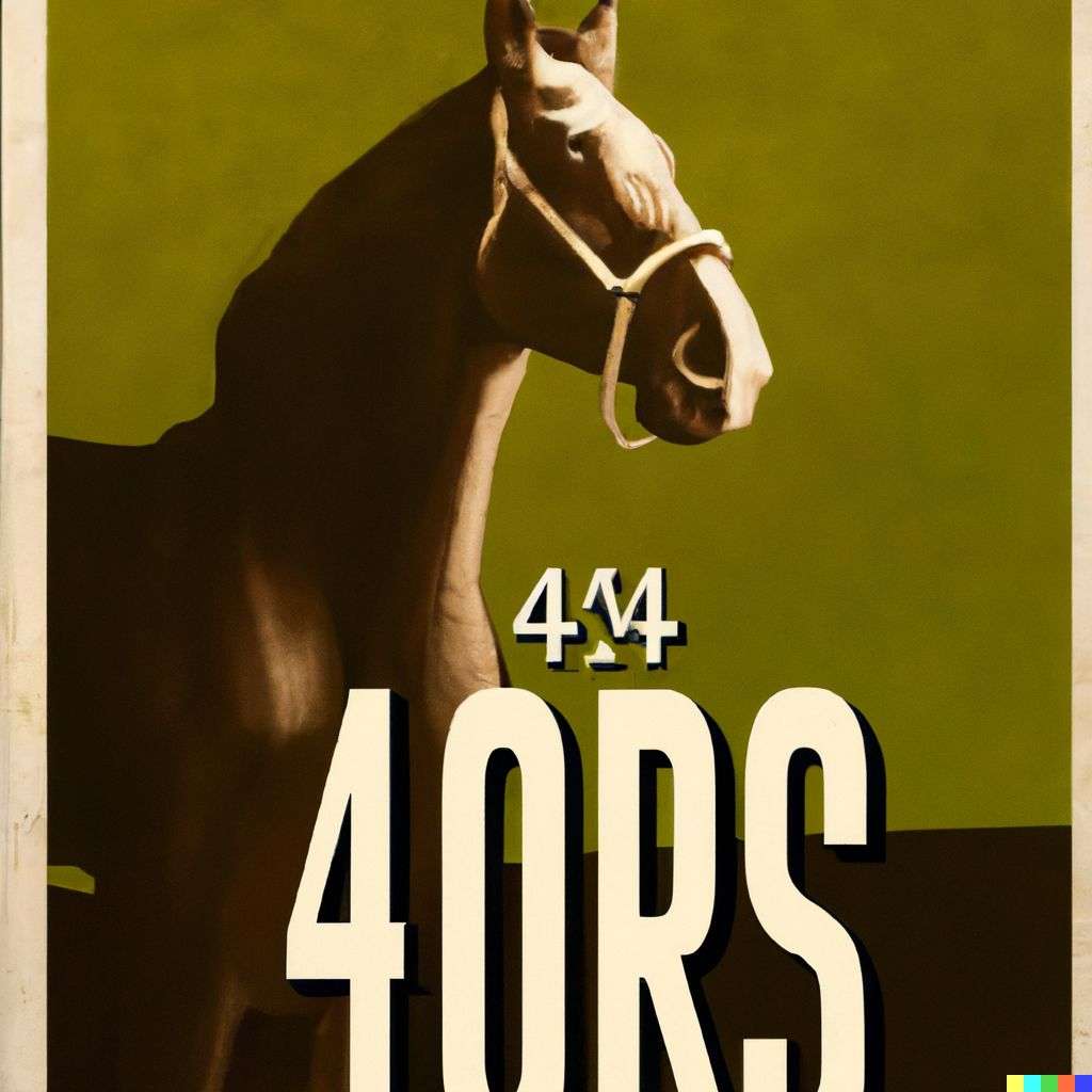a horse, movie poster from the '40s